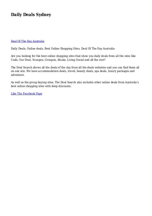 daily deals online australia
